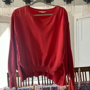 By Together Vibrant Red Crewneck Top